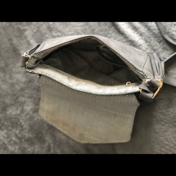 Grey Suede Crossbody - Picture 3 of 4